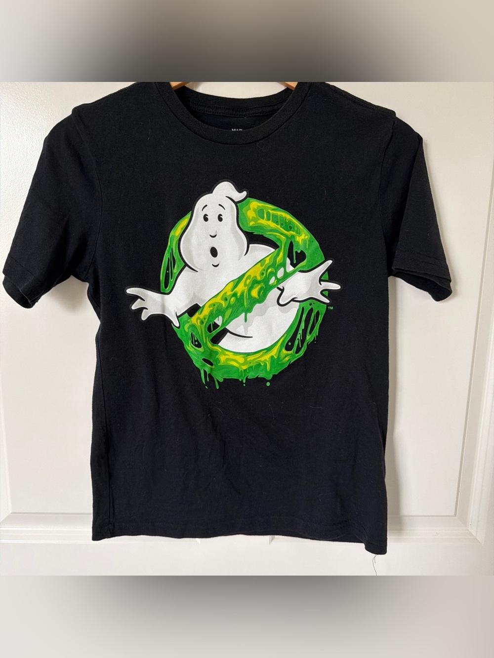 MAD Engine Black Kids Ghostbusters T-Shirt with Green Slime Logo